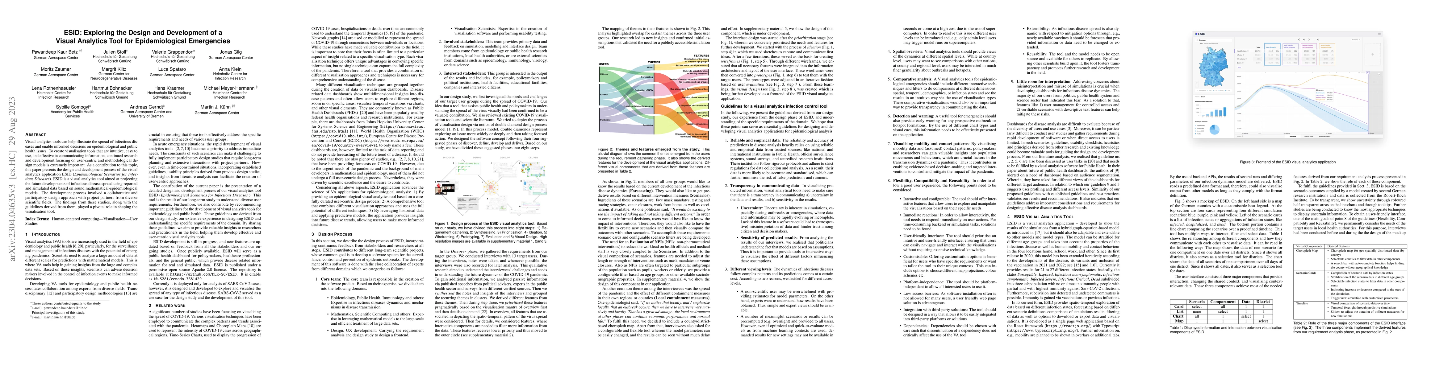 Thumbnail for ESID: Exploring the Design and Development of a Visual Analytics Tool
  for Epidemiological Emergencies