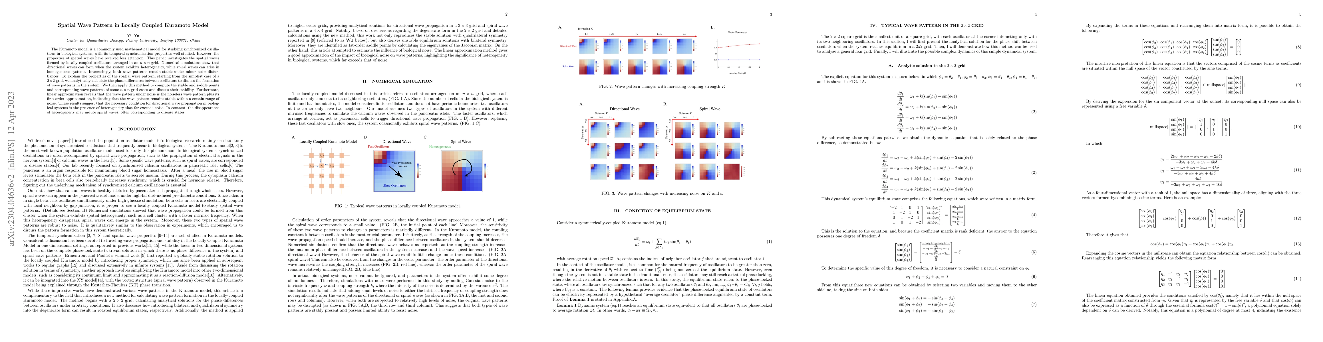 Thumbnail for Spatial Wave Pattern in Locally Coupled Kuramoto Model