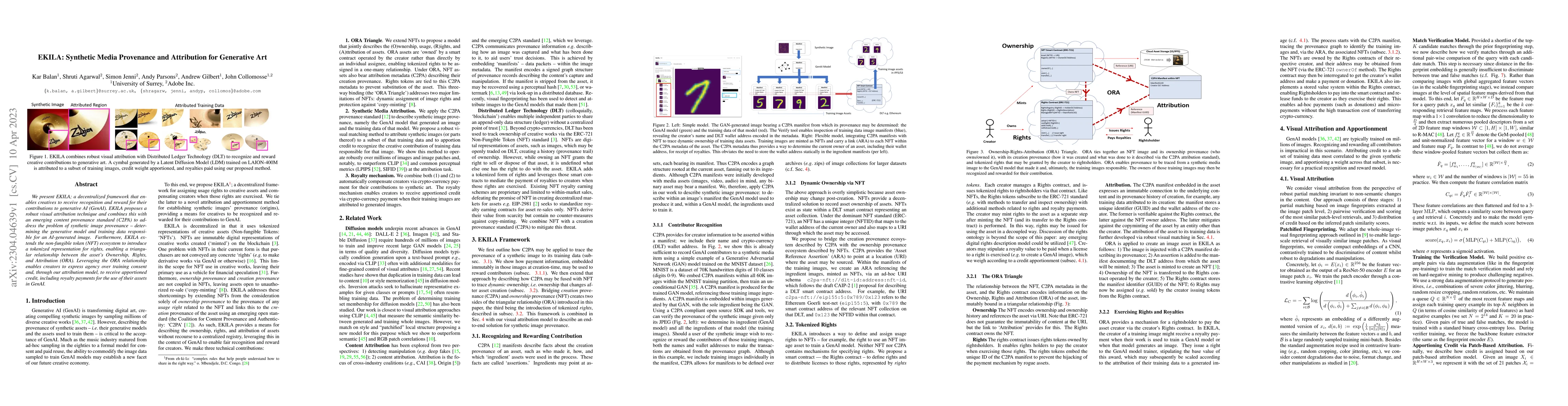 Thumbnail for EKILA: Synthetic Media Provenance and Attribution for Generative Art