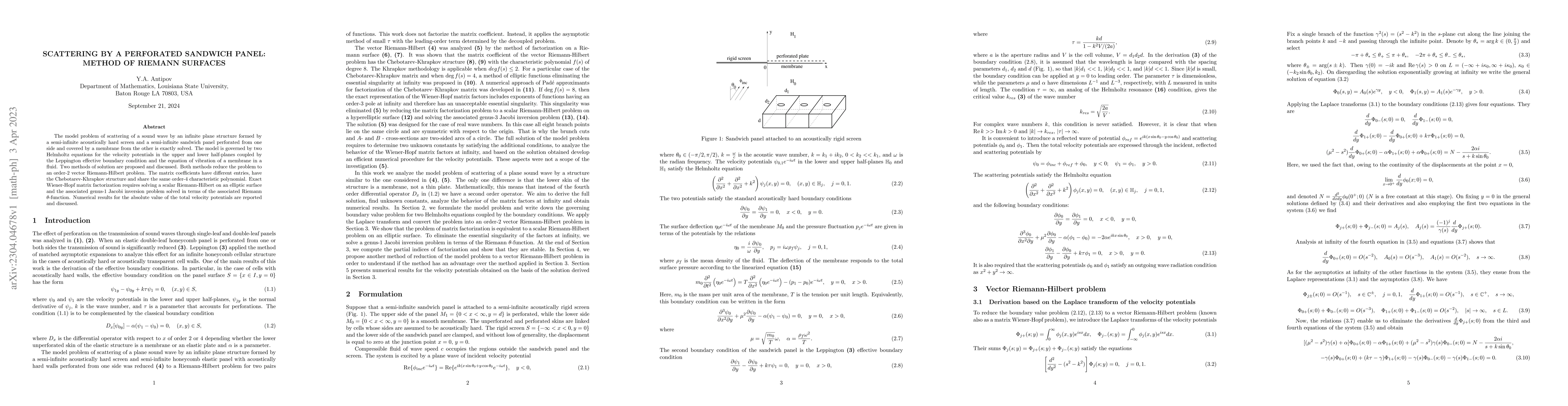 Thumbnail for Scattering by a perforated sandwich membrane: method of Riemann surfaces