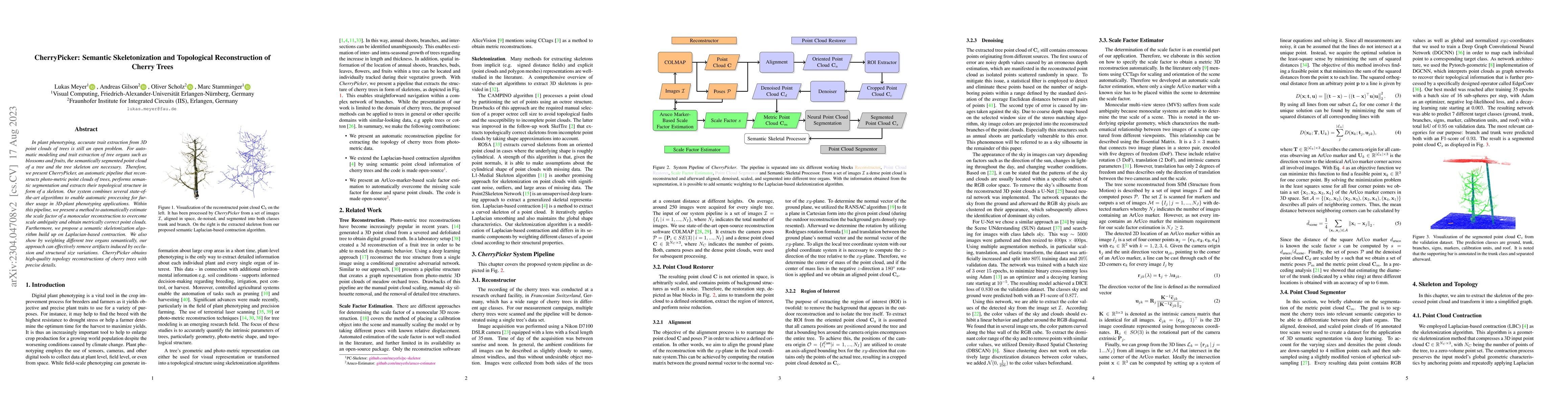 Thumbnail for CherryPicker: Semantic Skeletonization and Topological Reconstruction of
  Cherry Trees