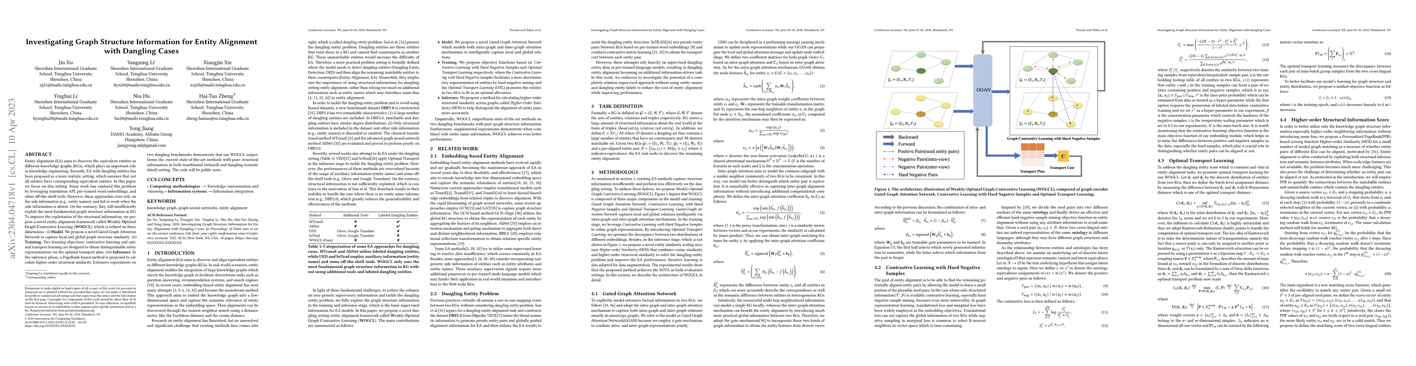 Thumbnail for Investigating Graph Structure Information for Entity Alignment with
  Dangling Cases