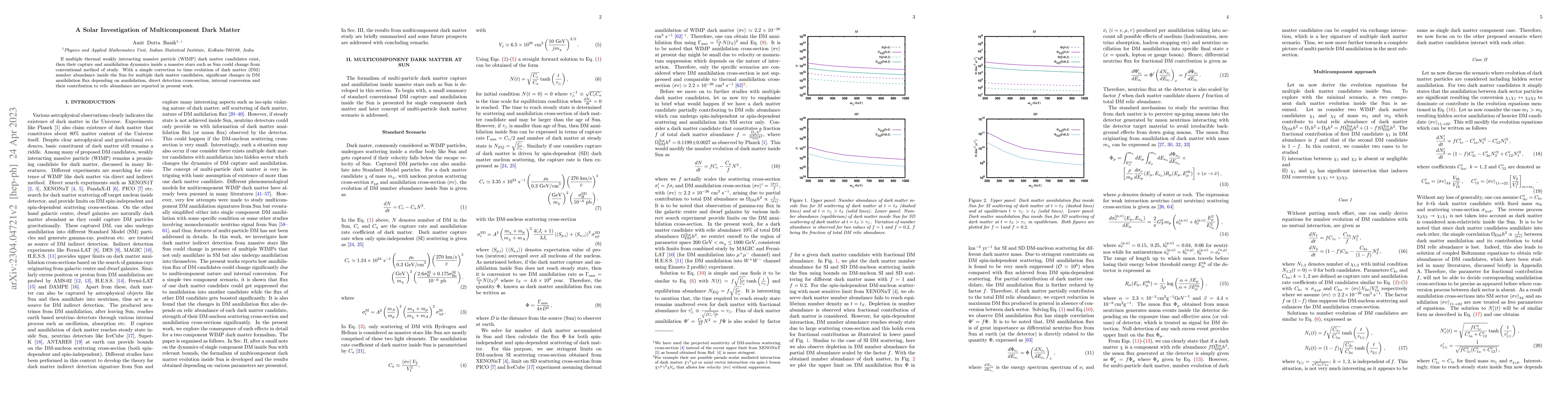 Thumbnail for A Solar Investigation of Multicomponent Dark Matter