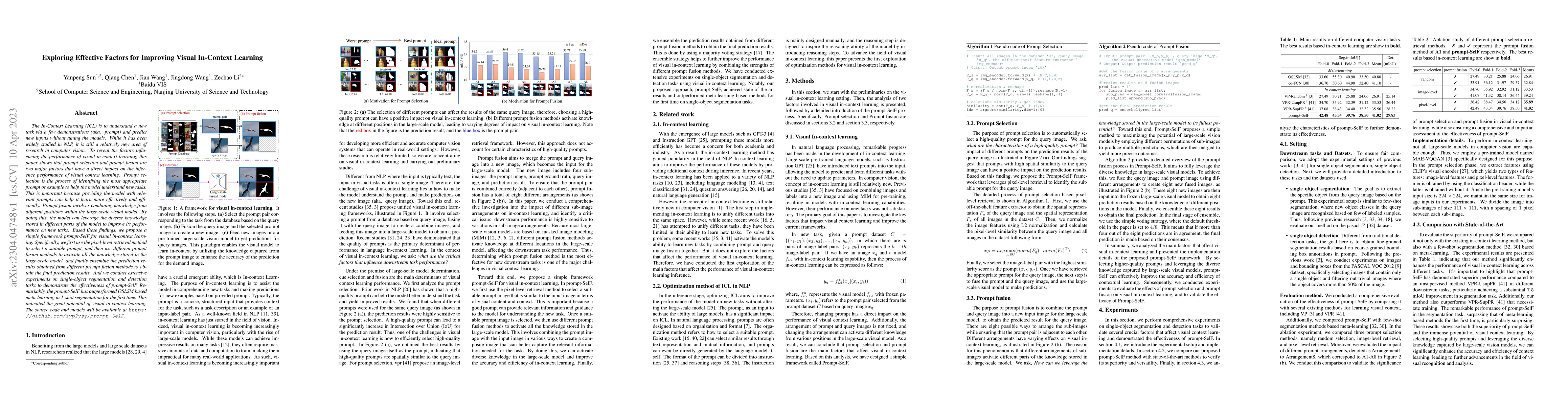 Thumbnail for Exploring Effective Factors for Improving Visual In-Context Learning