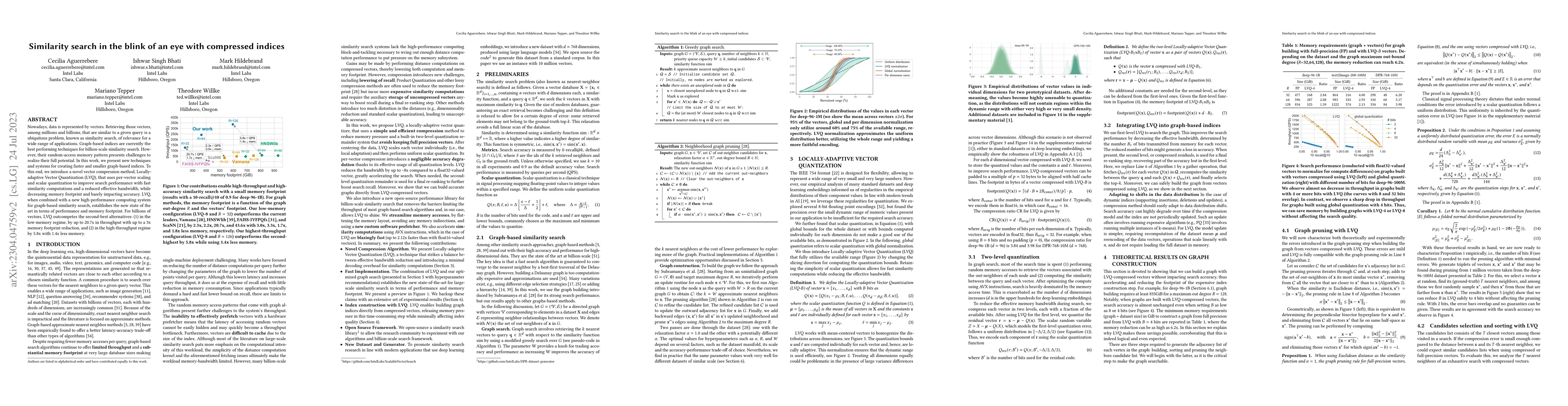 Thumbnail for Similarity search in the blink of an eye with compressed indices
