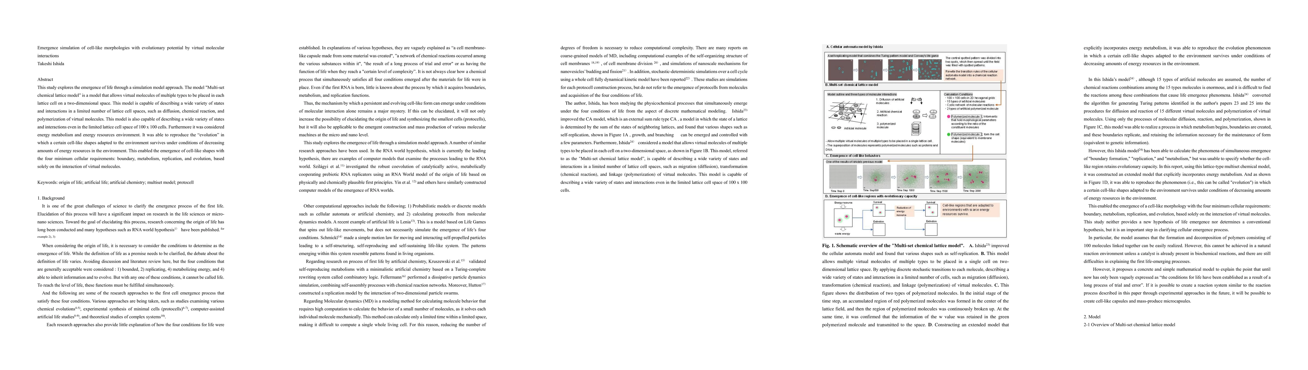 Thumbnail for Emergence simulation of cell-like morphologies with evolutionary
  potential by virtual molecular interactions