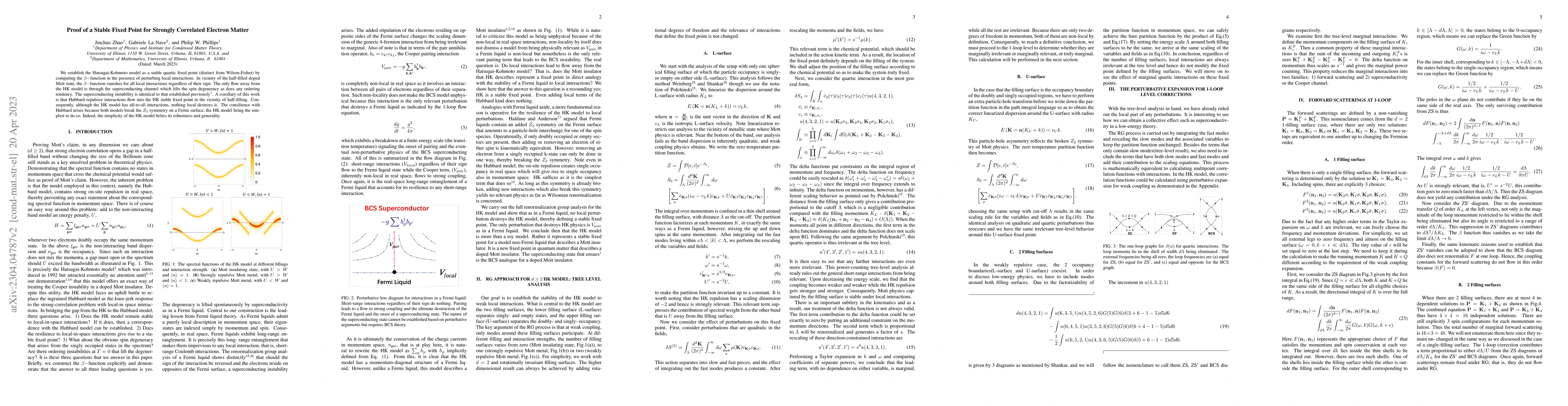 Thumbnail for Proof of a Stable Fixed Point for Strongly Correlated Electron Matter