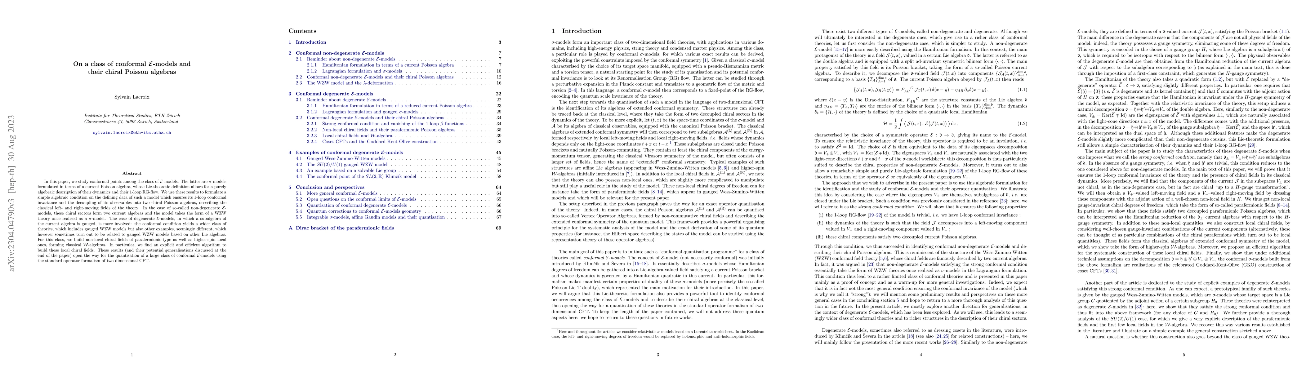 Thumbnail for On a class of conformal $\mathcal{E}$-models and their chiral Poisson
  algebras