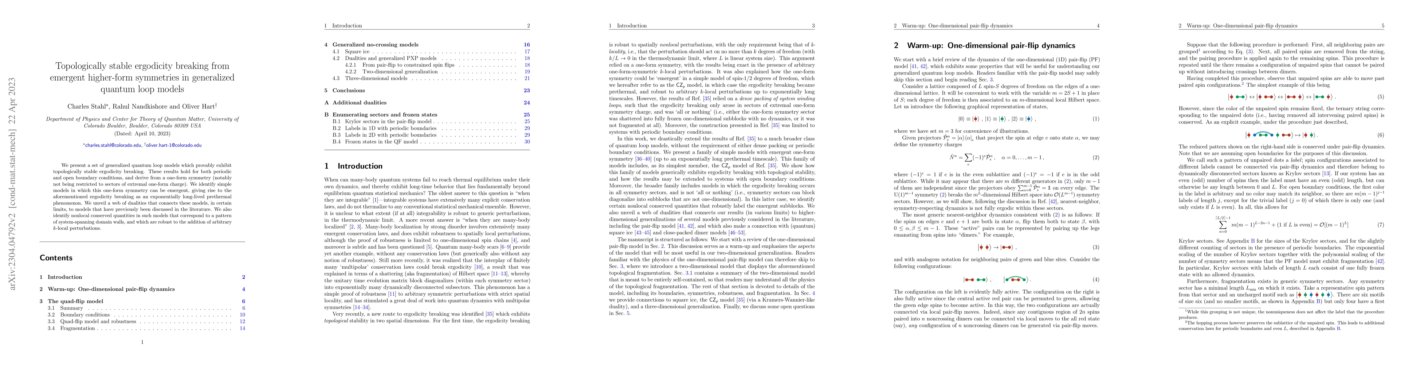 Thumbnail for Topologically stable ergodicity breaking from emergent higher-form
  symmetries in generalized quantum loop models