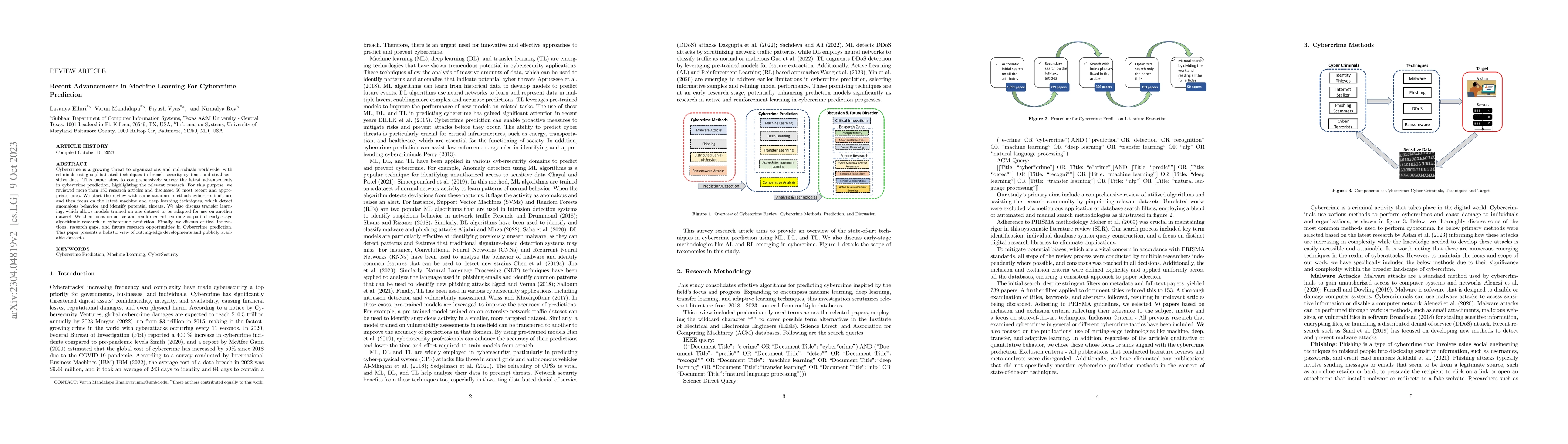 Thumbnail for Recent Advancements in Machine Learning For Cybercrime Prediction
