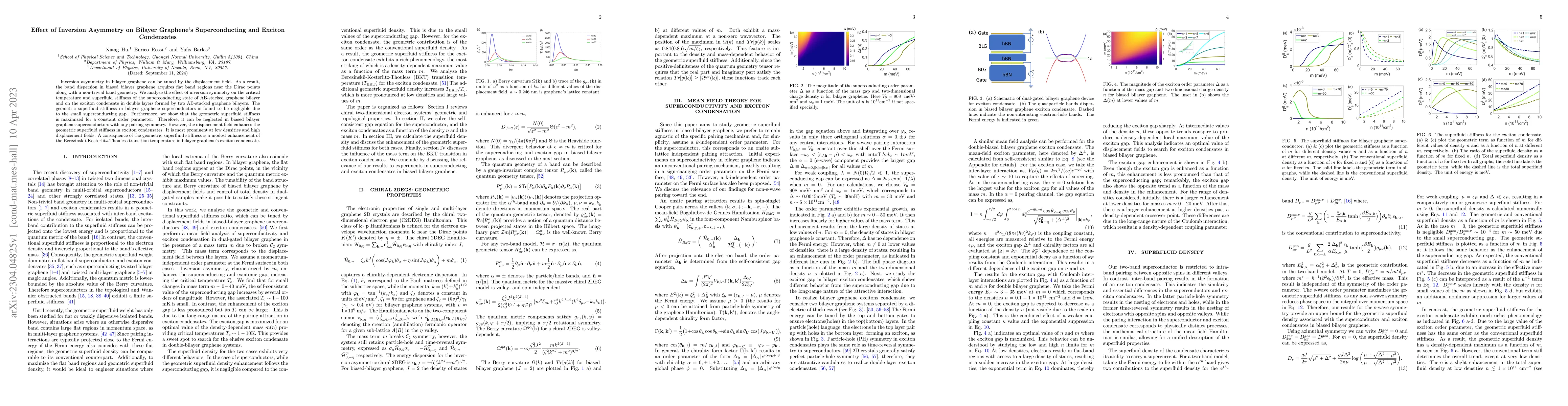 Thumbnail for Effect of Inversion Asymmetry on Bilayer Graphene's Superconducting and
  Exciton Condensates