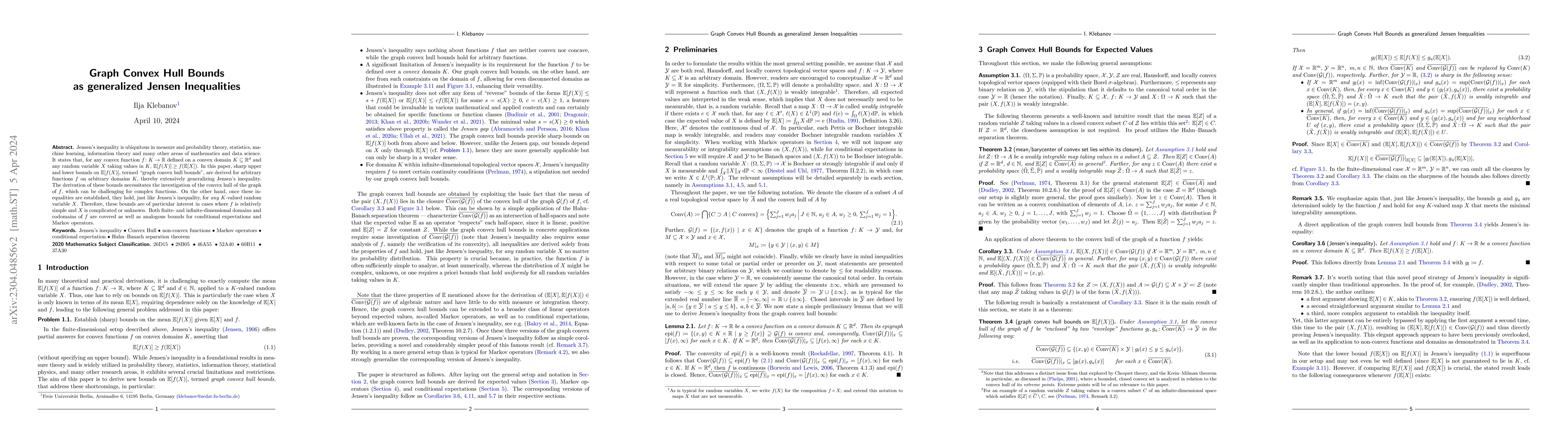 Thumbnail for Graph Convex Hull Bounds as generalized Jensen Inequalities