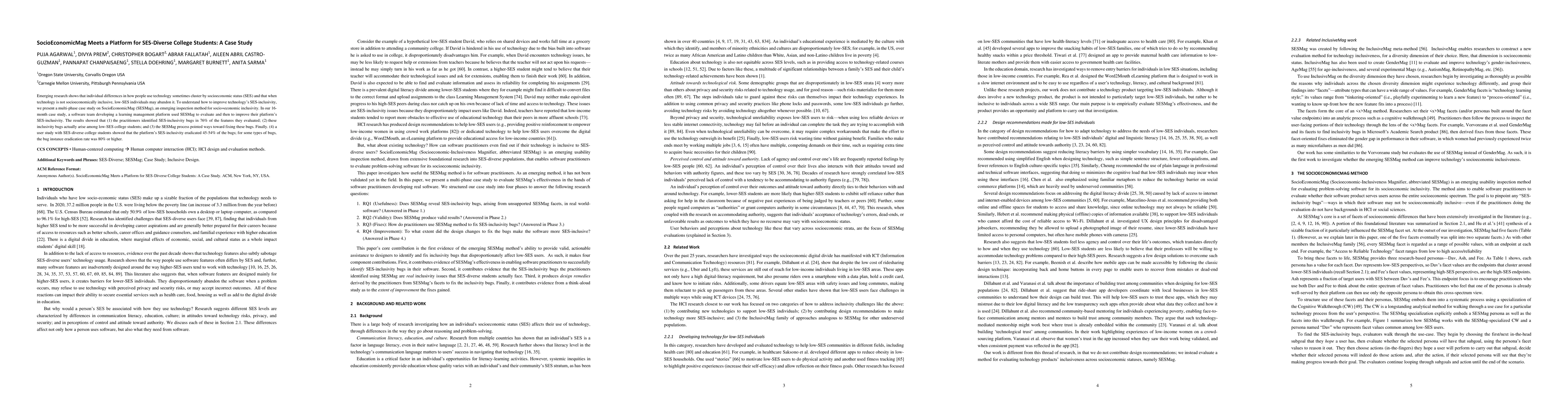 Thumbnail for SocioEconomicMag Meets a Platform for SES-Diverse College Students: A
  Case Study