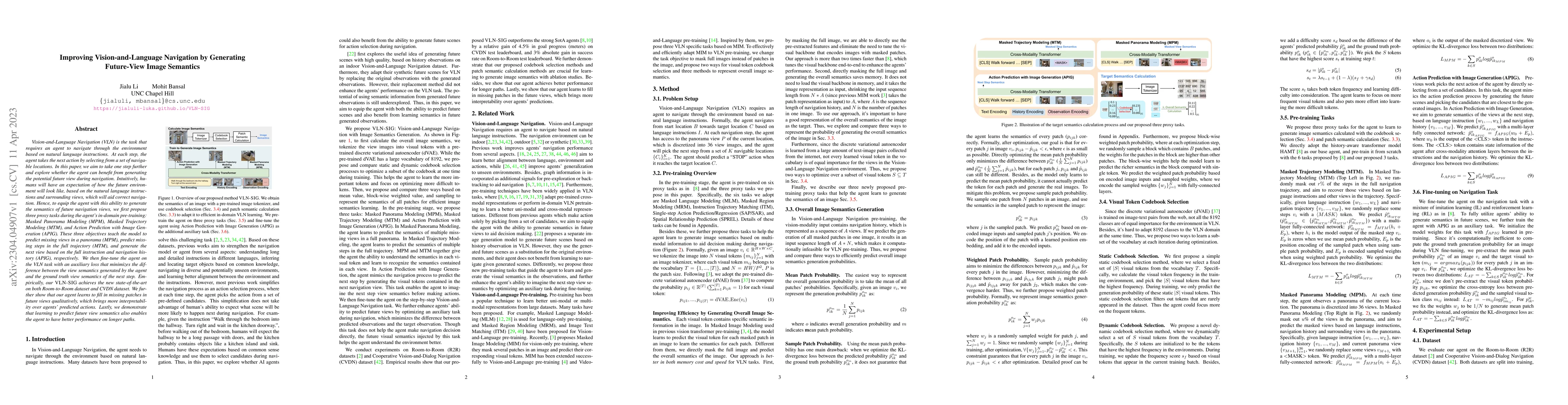 Thumbnail for Improving Vision-and-Language Navigation by Generating Future-View Image
  Semantics
