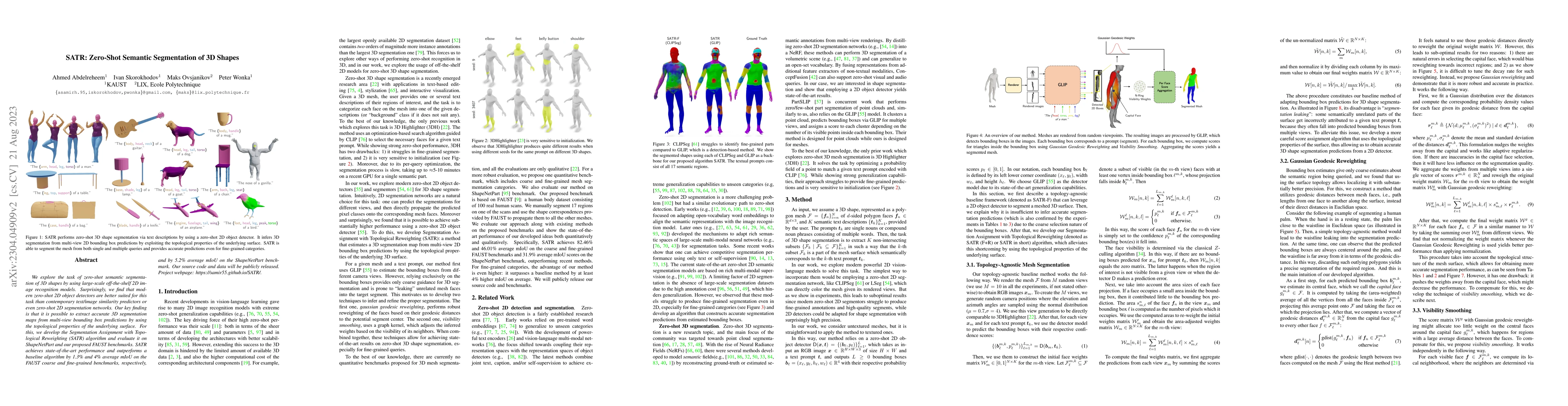 Thumbnail for SATR: Zero-Shot Semantic Segmentation of 3D Shapes