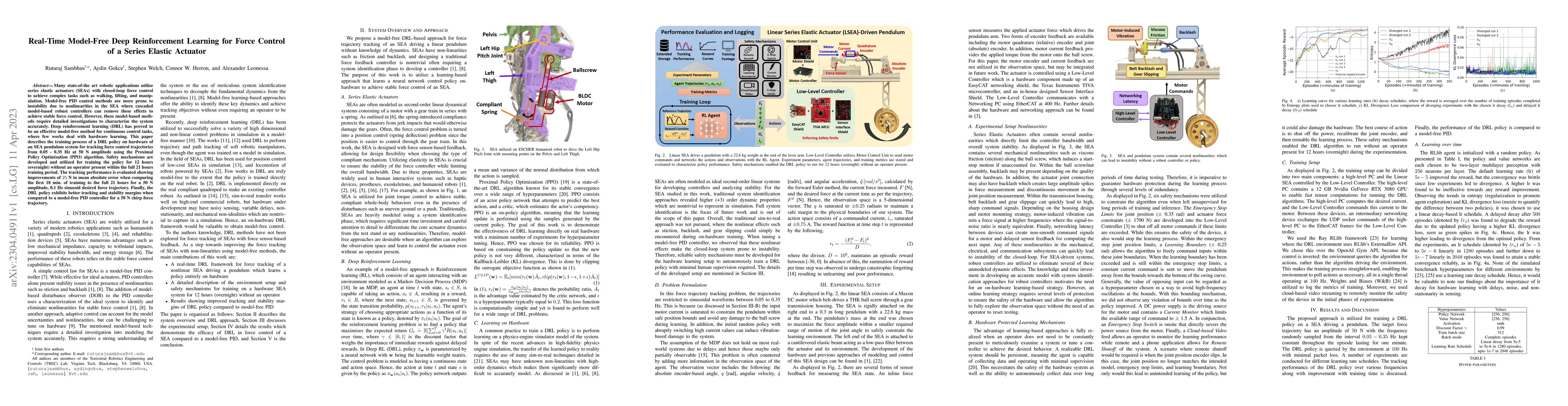 Thumbnail for Real-Time Model-Free Deep Reinforcement Learning for Force Control of a
  Series Elastic Actuator