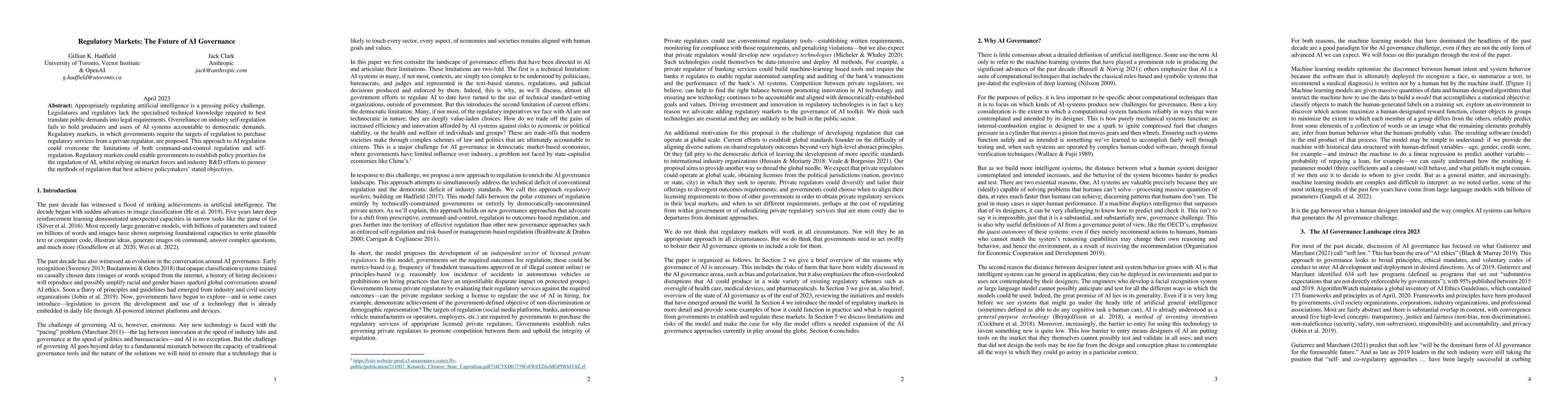 Thumbnail for Regulatory Markets: The Future of AI Governance