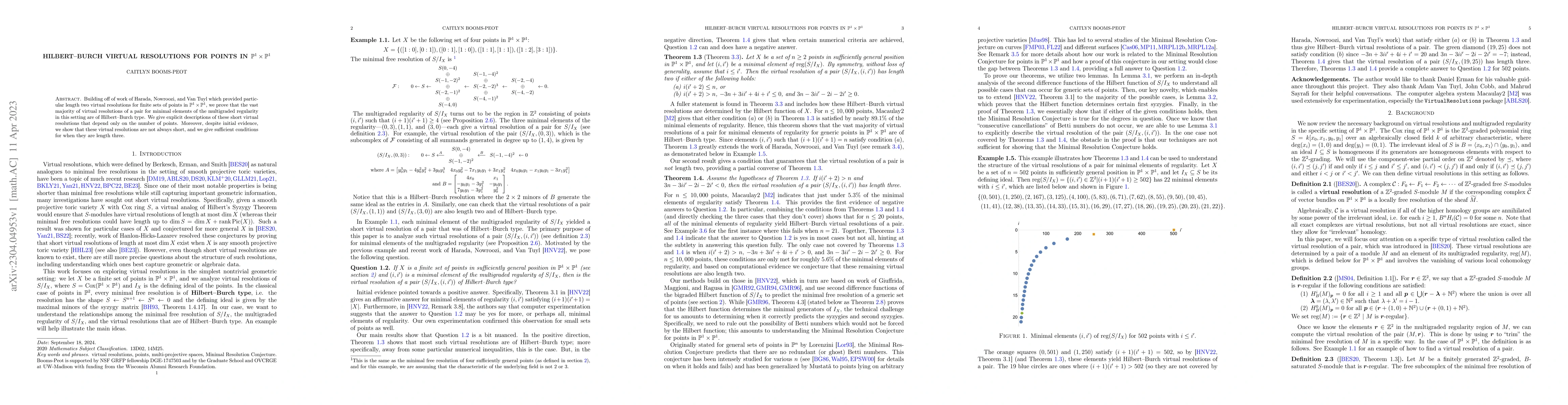 Thumbnail for Hilbert-Burch virtual resolutions for points in
  $\mathbb{P}^1\times\mathbb{P}^1$