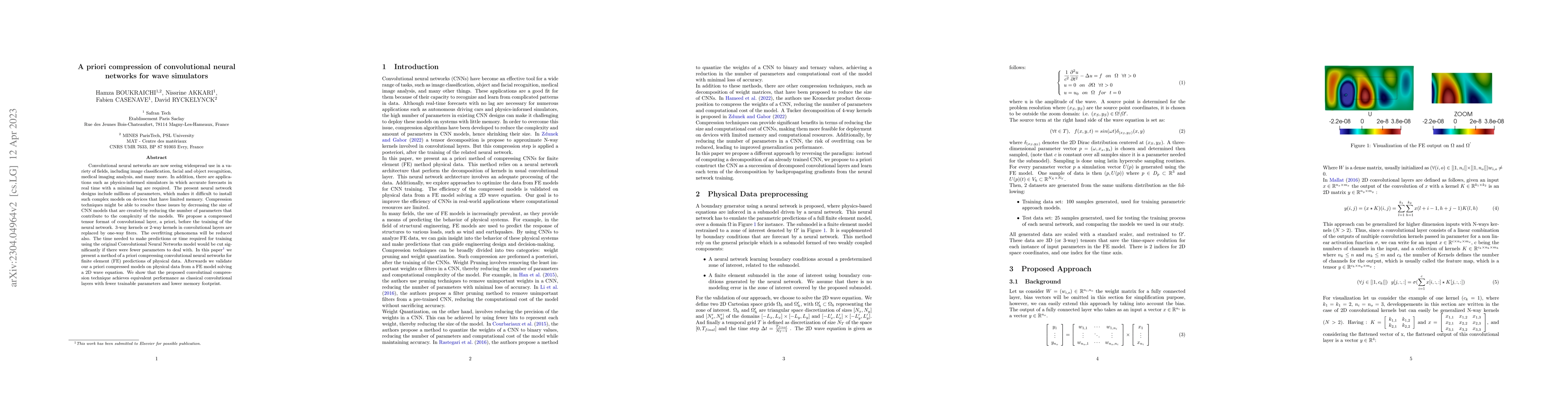 Thumbnail for A priori compression of convolutional neural networks for wave
  simulators