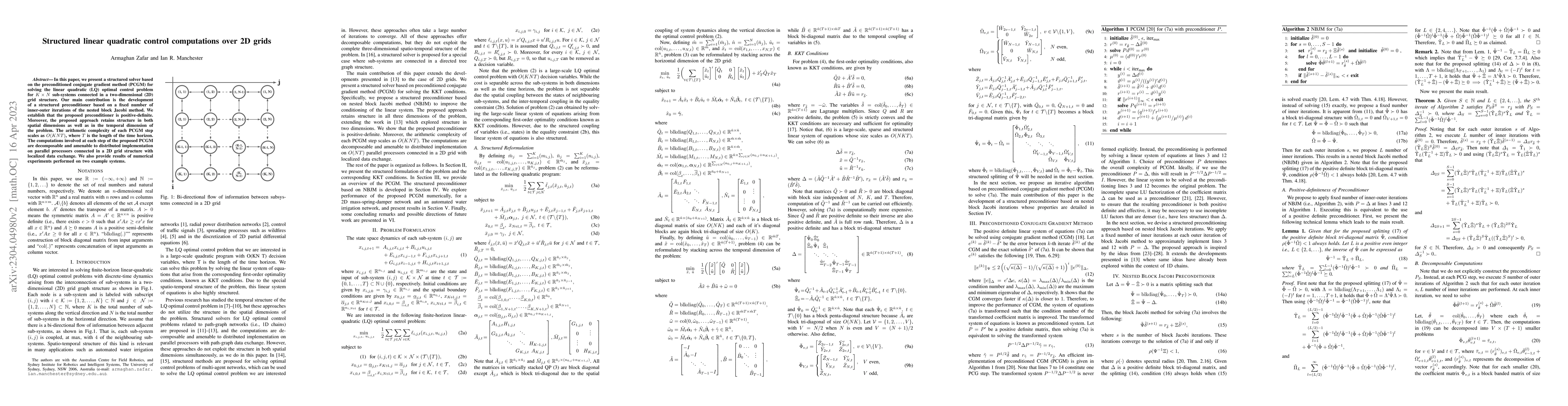 Thumbnail for Structured linear quadratic control computations over 2D grids