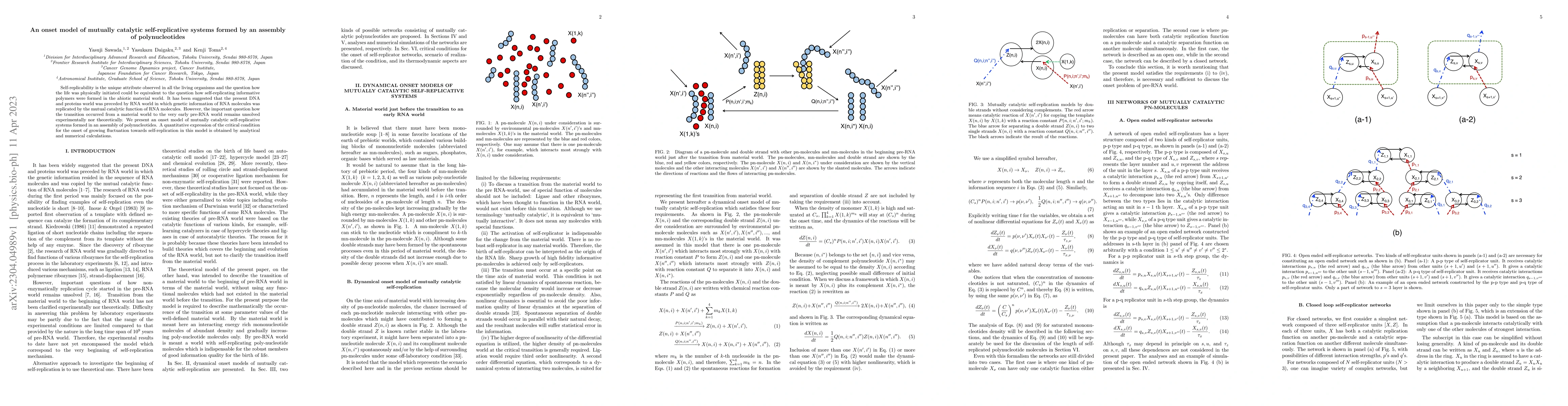 Thumbnail for An onset model of mutually catalytic self-replicative systems formed by
  an assembly of polynucleotides