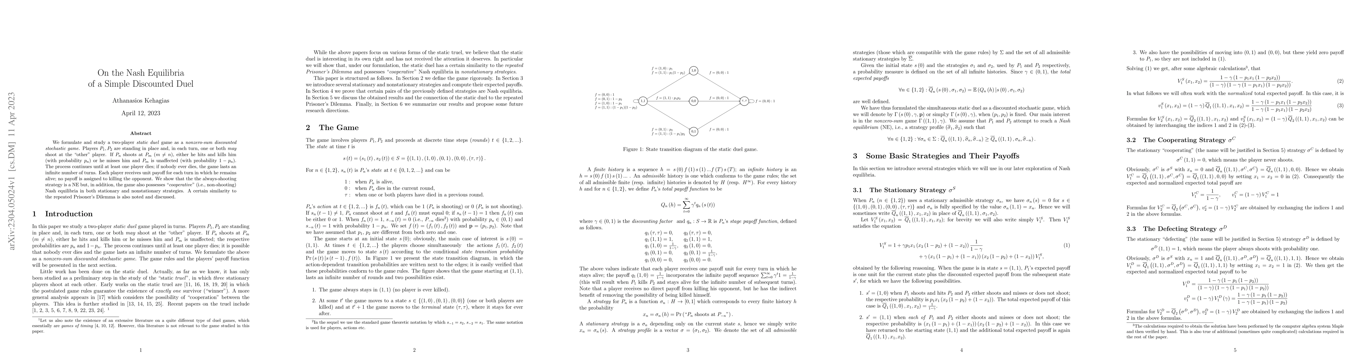 Thumbnail for On the Nash Equilibria of a Simple Discounted Duel