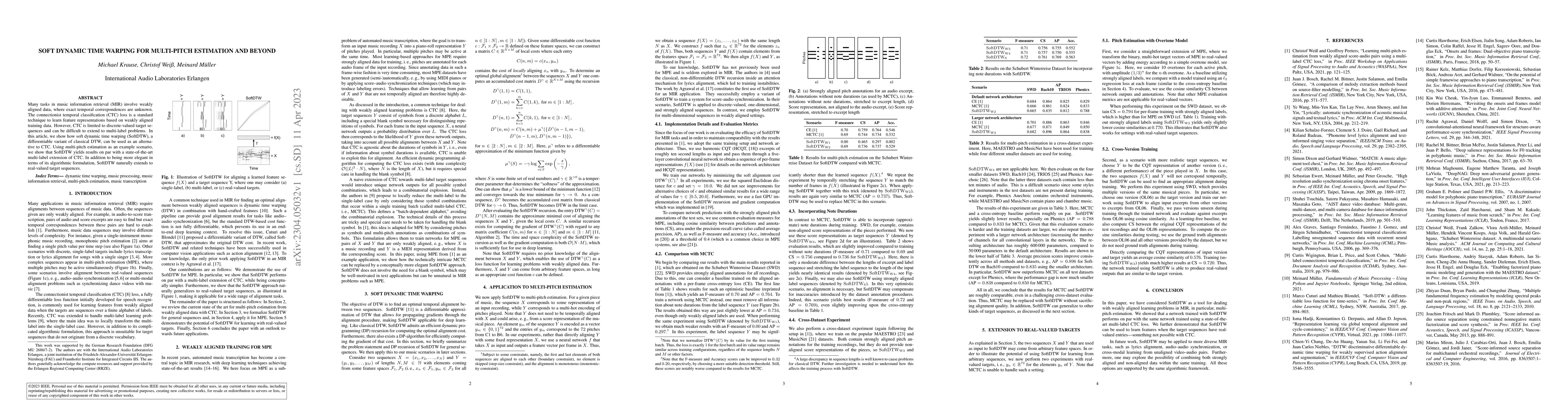 Thumbnail for Soft Dynamic Time Warping for Multi-Pitch Estimation and Beyond