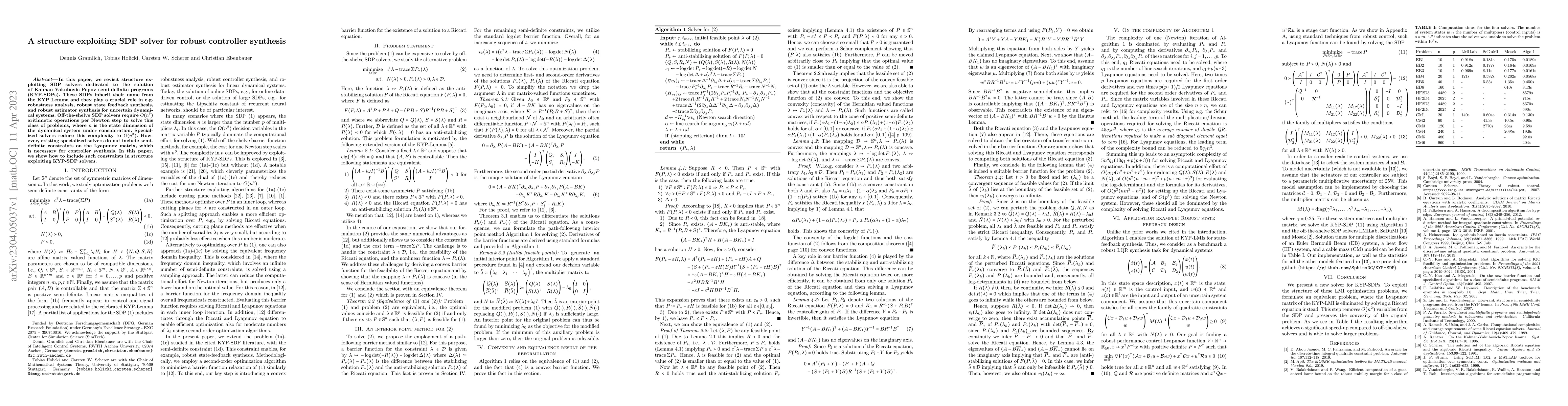 Thumbnail for A structure exploiting SDP solver for robust controller synthesis