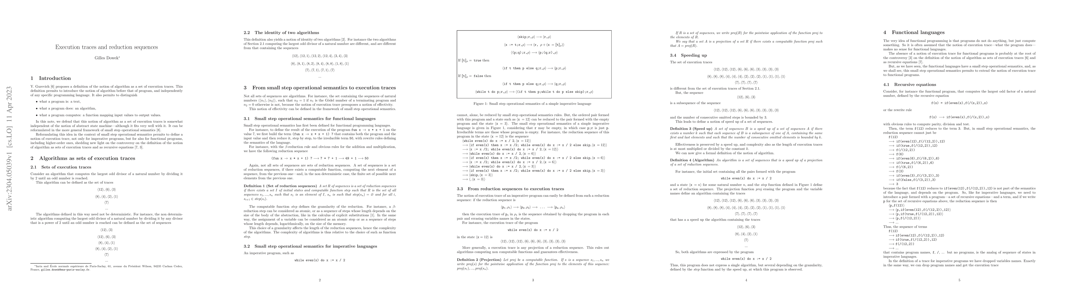 Thumbnail for Execution traces and reduction sequences