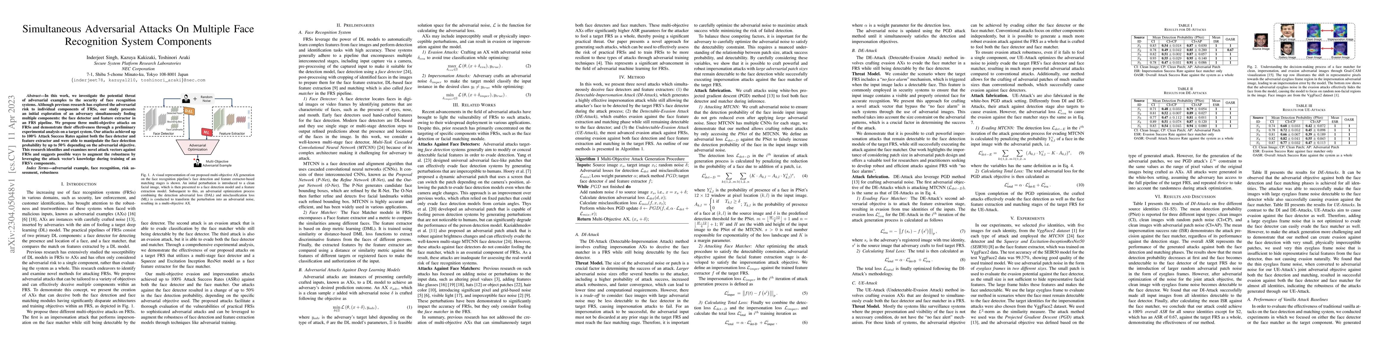 Thumbnail for Simultaneous Adversarial Attacks On Multiple Face Recognition System
  Components