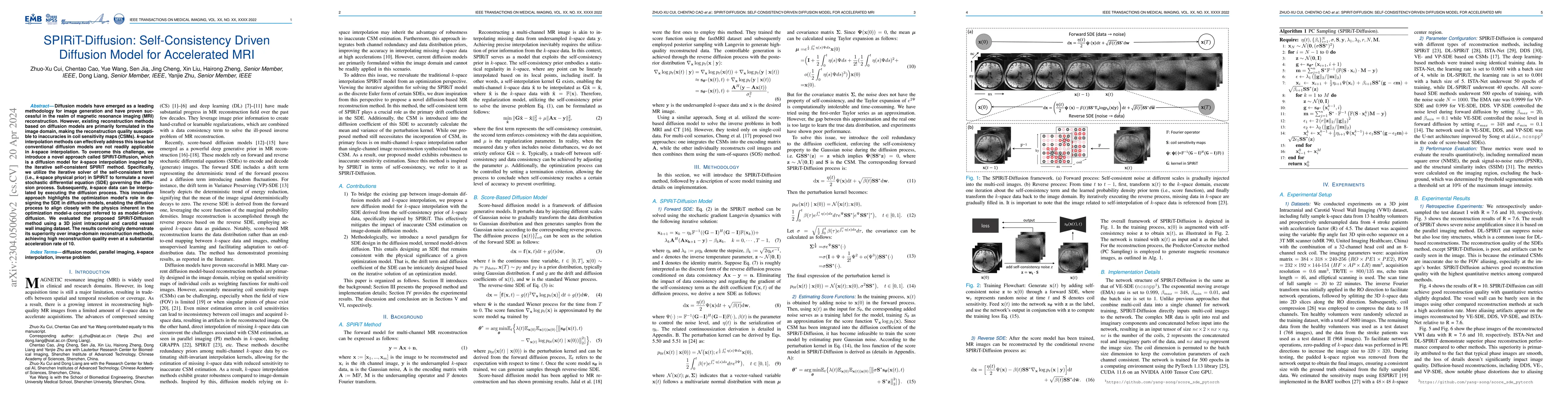 Thumbnail for SPIRiT-Diffusion: Self-Consistency Driven Diffusion Model for
  Accelerated MRI