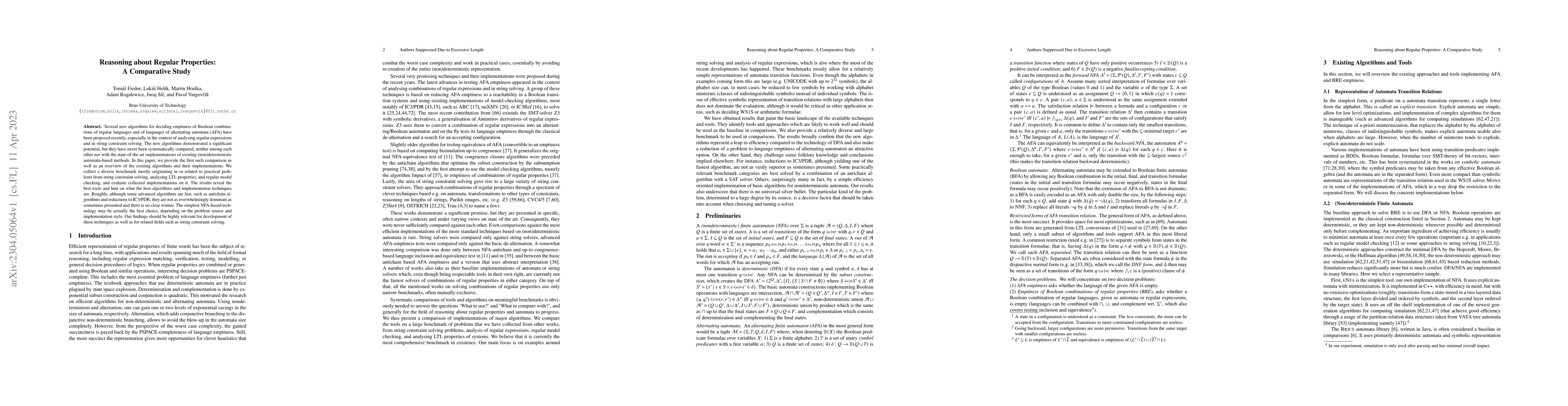 Thumbnail for Reasoning about Regular Properties: A Comparative Study