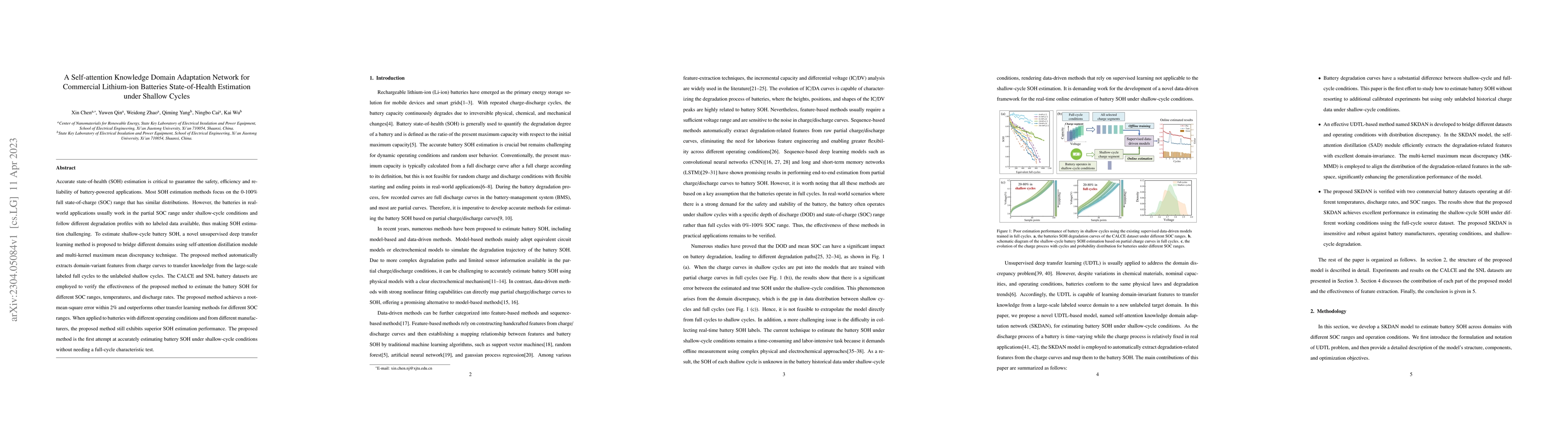 Thumbnail for A Self-attention Knowledge Domain Adaptation Network for Commercial
  Lithium-ion Batteries State-of-health Estimation under Shallow Cycles