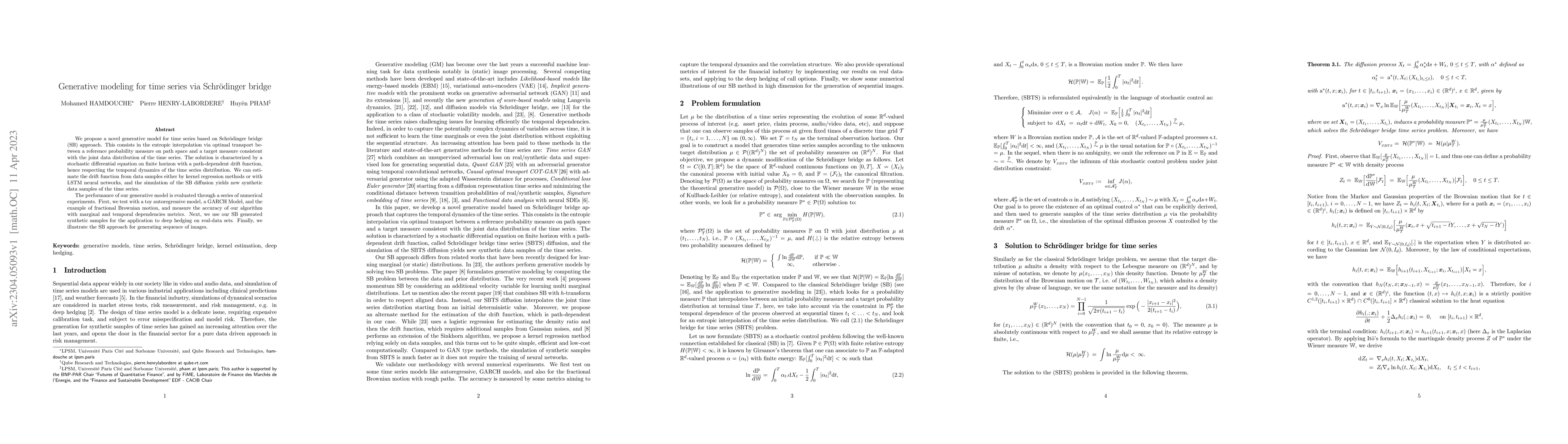 Thumbnail for Generative modeling for time series via Schr{\"o}dinger bridge