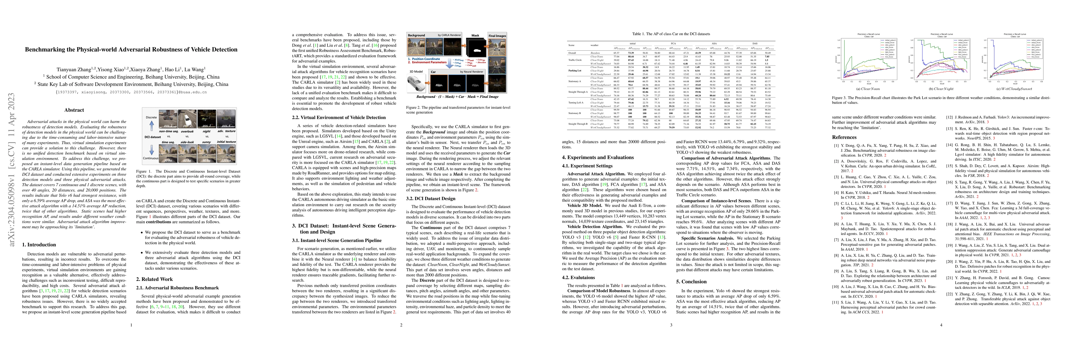 Thumbnail for Benchmarking the Physical-world Adversarial Robustness of Vehicle
  Detection
