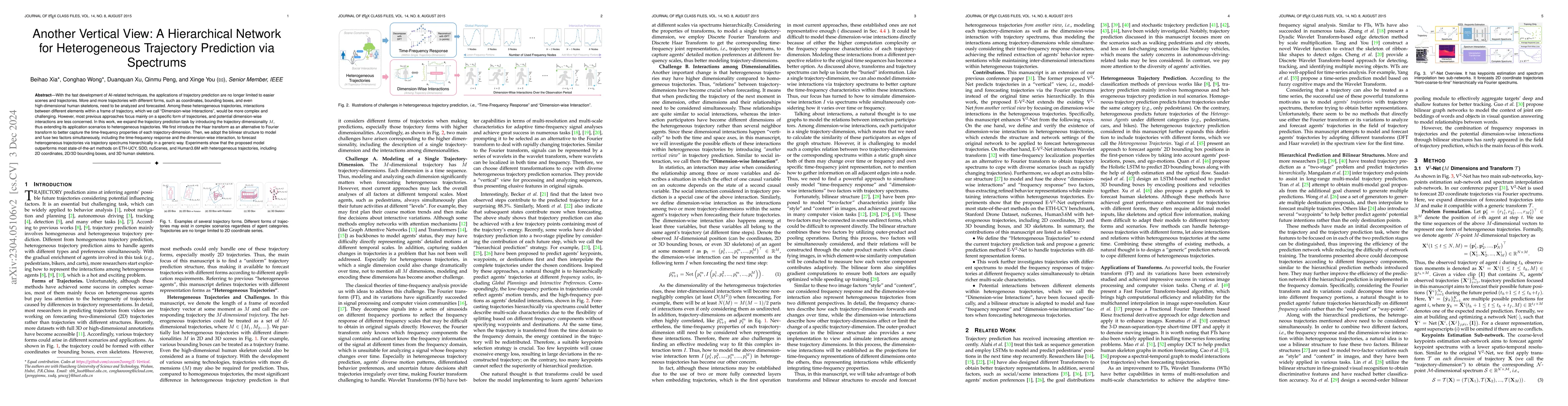 Thumbnail for Another Vertical View: A Hierarchical Network for Heterogeneous
  Trajectory Prediction via Spectrums