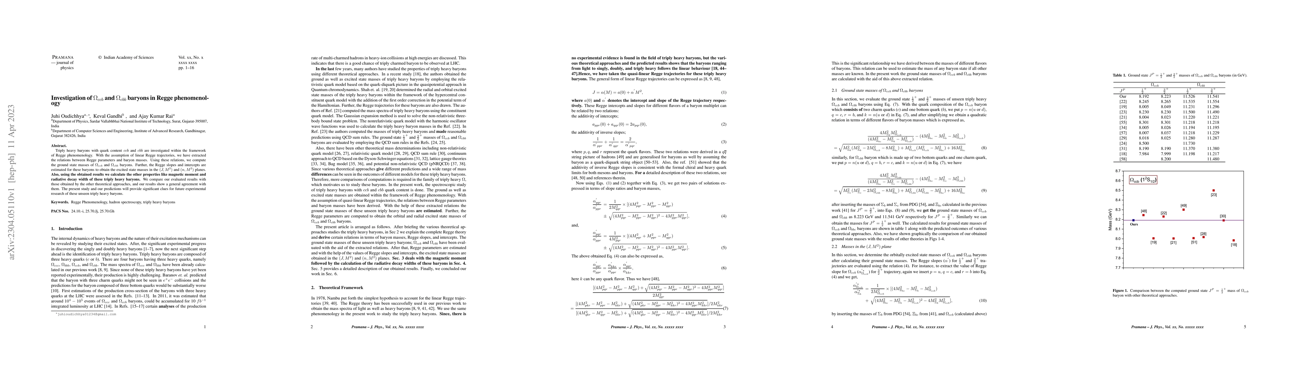 Thumbnail for Investigation of $\Omega_{ccb}$ and $\Omega_{cbb}$ baryons in Regge
  phenomenology