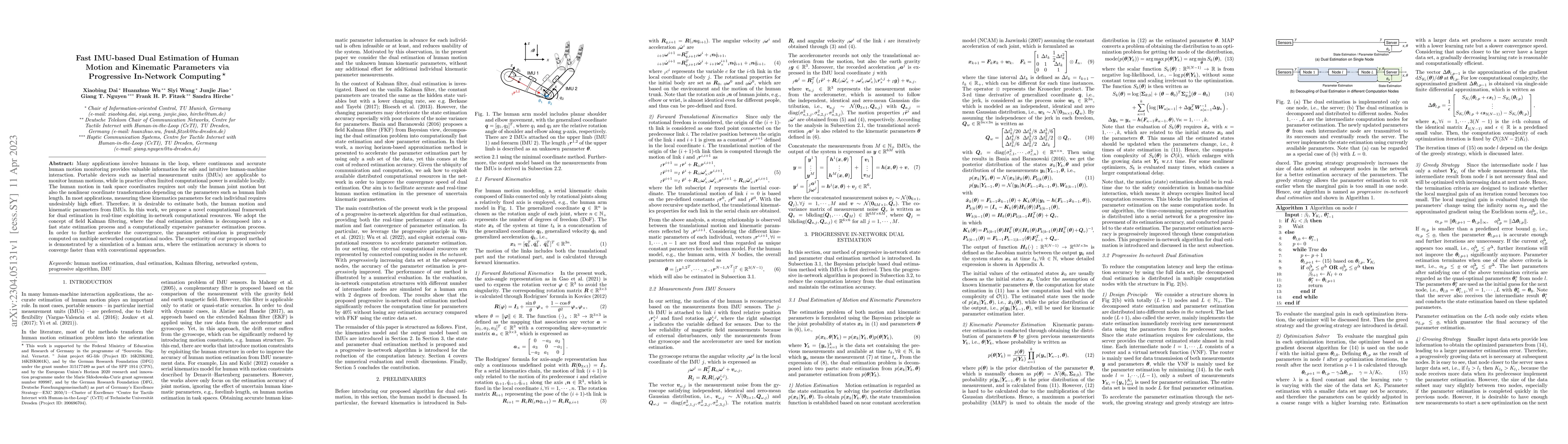 Thumbnail for Fast IMU-based Dual Estimation of Human Motion and Kinematic Parameters
  via Progressive In-Network Computing
