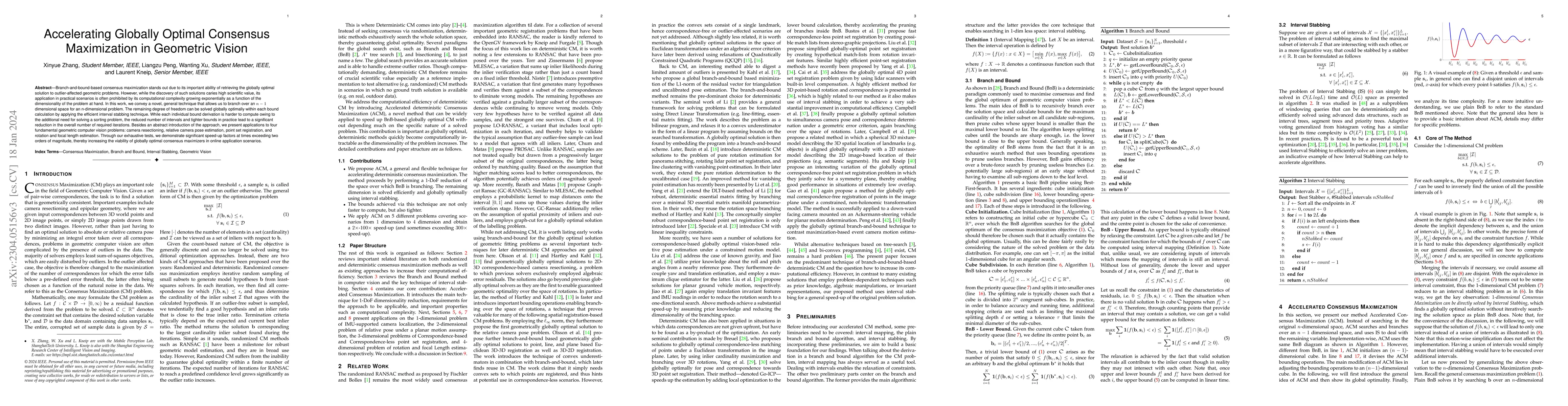 Thumbnail for Accelerating Globally Optimal Consensus Maximization in Geometric Vision