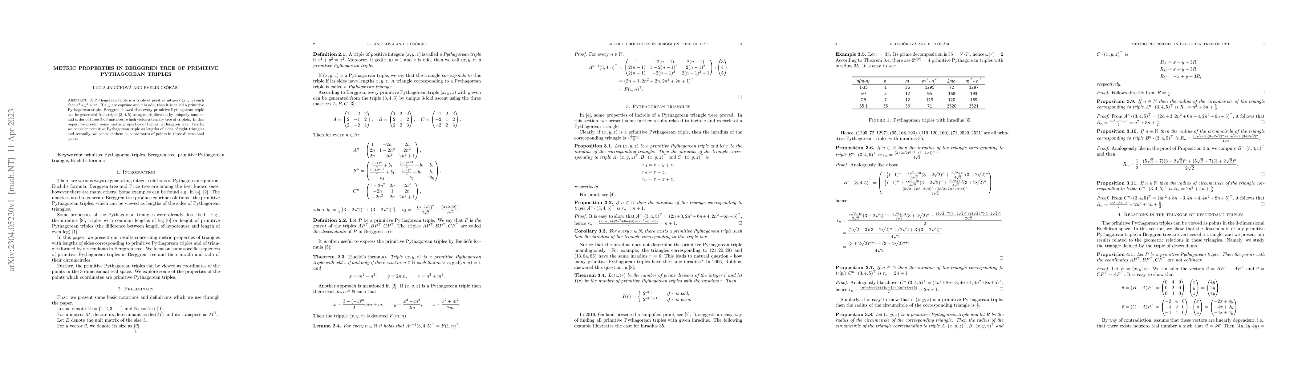 Thumbnail for Metric properties in Berggren tree of primitive Pythagorean triples