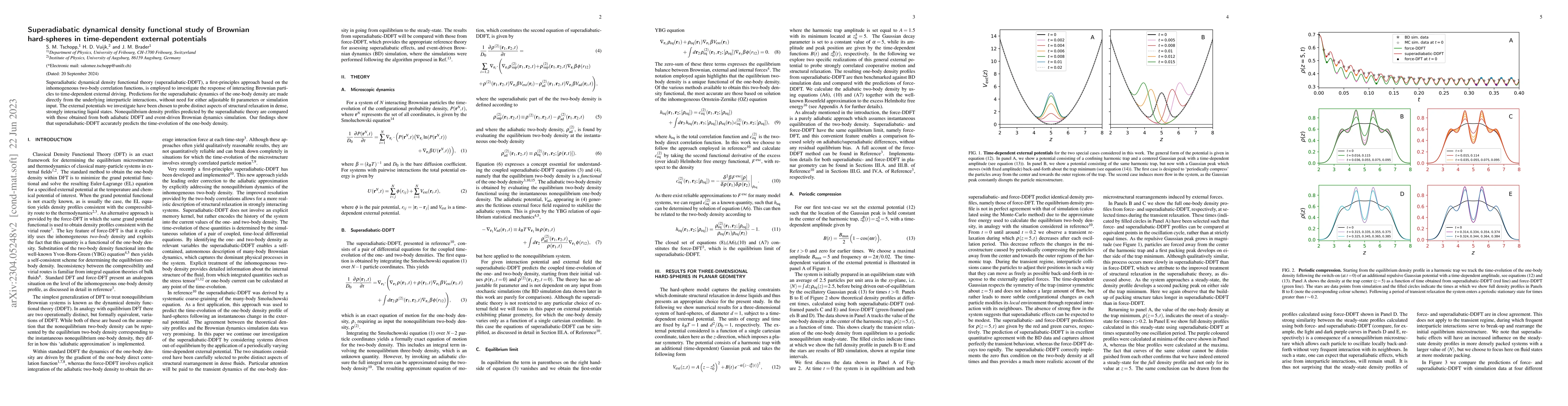 Thumbnail for Superadiabatic dynamical density functional study of Brownian
  hard-spheres in time-dependent external potentials