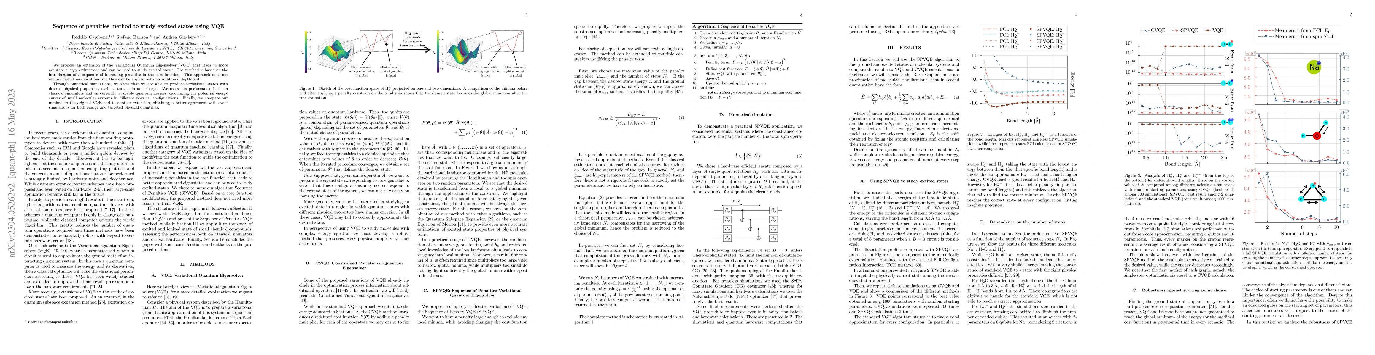 Thumbnail for Sequence of penalties method to study excited states using VQE