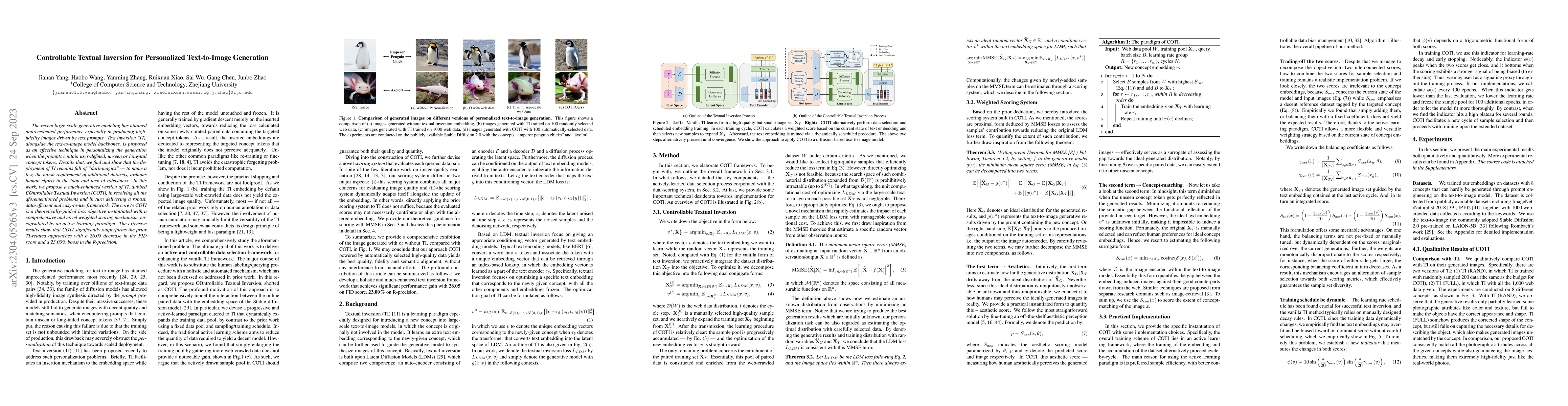 Thumbnail for Controllable Textual Inversion for Personalized Text-to-Image Generation