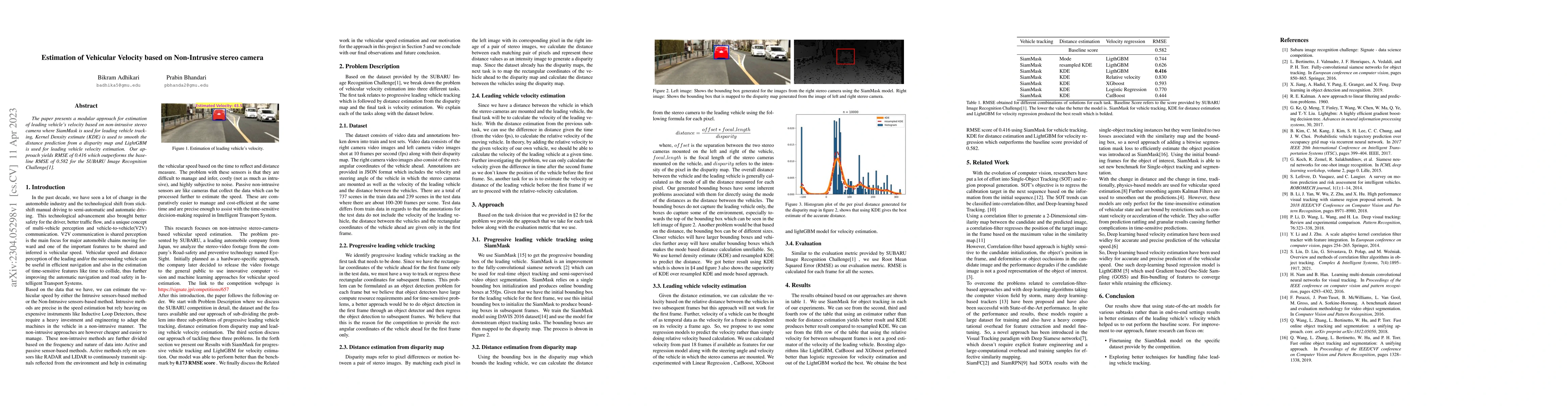 Thumbnail for Estimation of Vehicular Velocity based on Non-Intrusive stereo camera