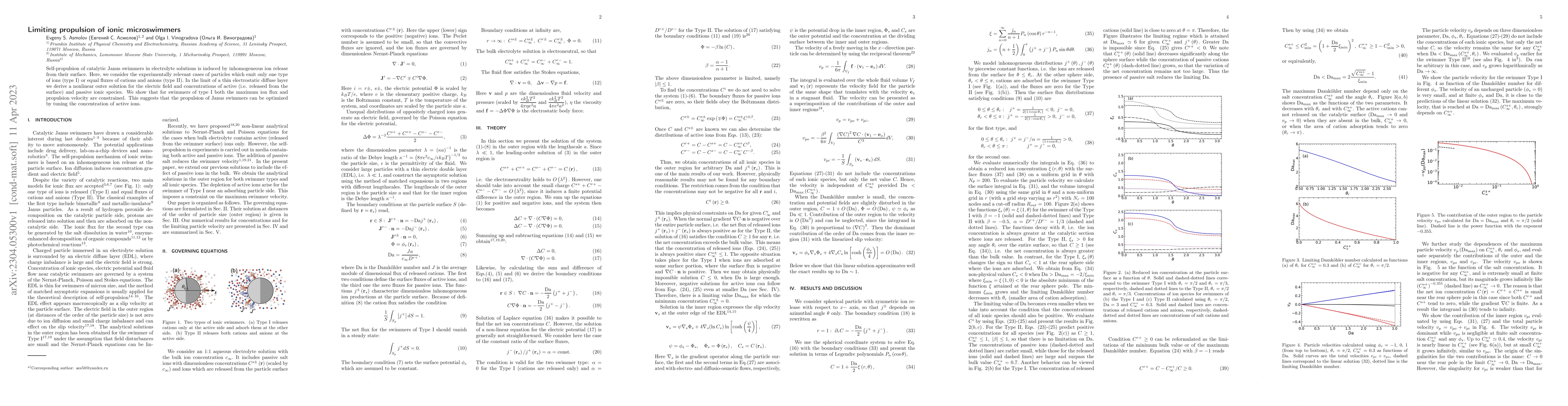Thumbnail for Limiting propulsion of ionic microswimmers