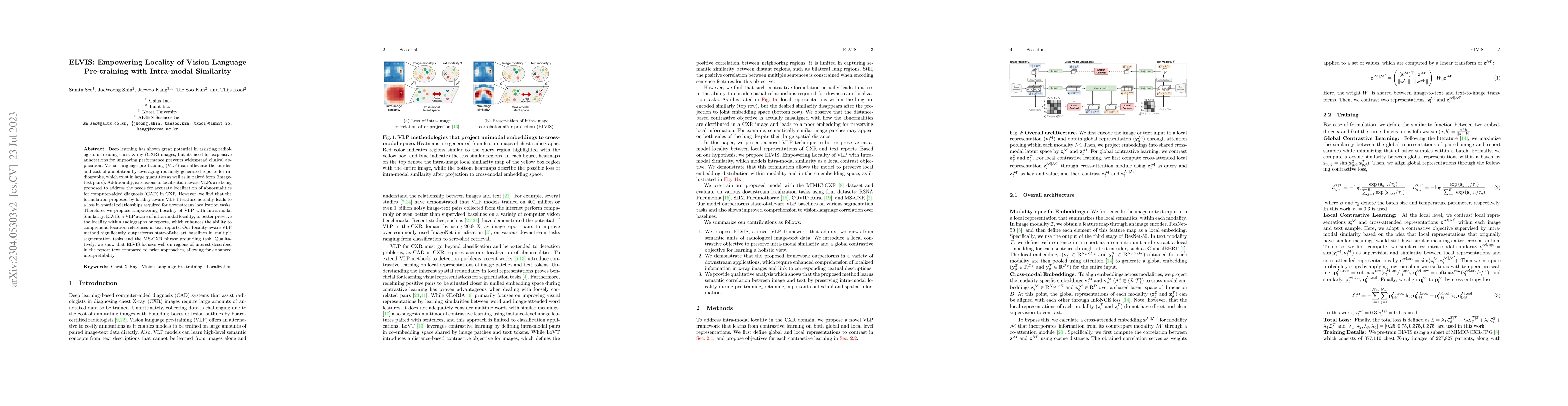 Thumbnail for ELVIS: Empowering Locality of Vision Language Pre-training with
  Intra-modal Similarity