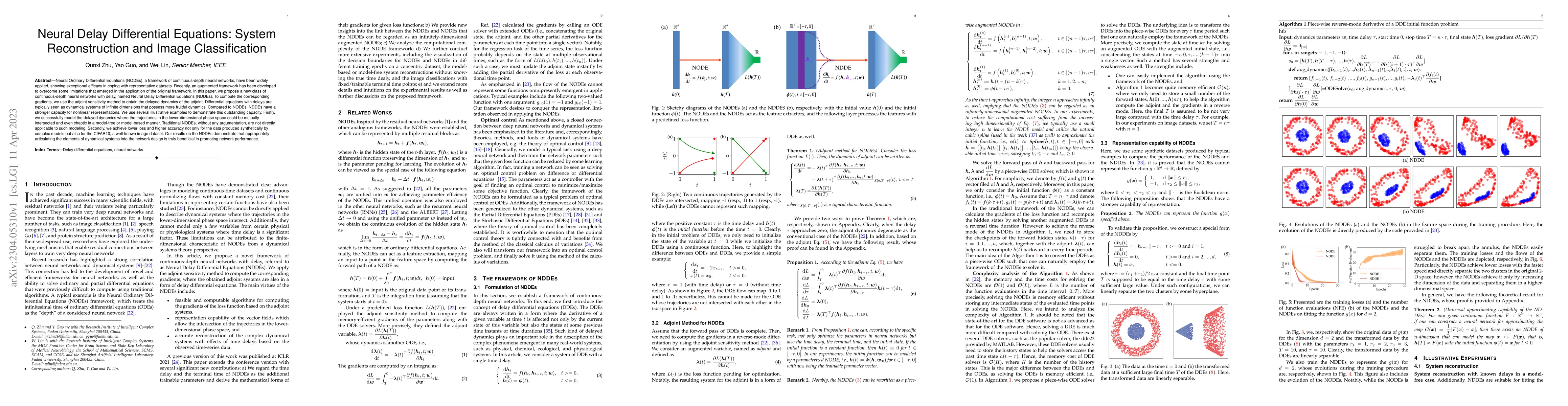 Thumbnail for Neural Delay Differential Equations: System Reconstruction and Image
  Classification