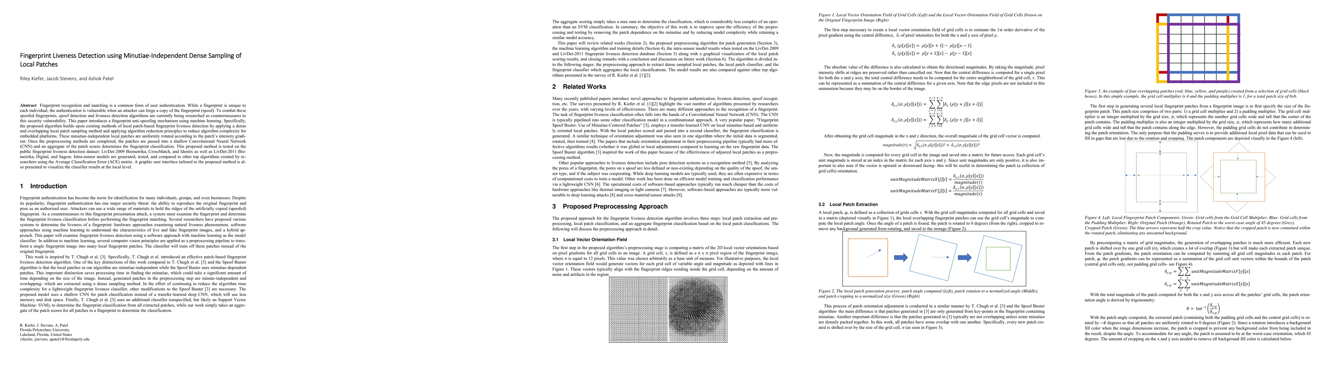 Thumbnail for Fingerprint Liveness Detection using Minutiae-Independent Dense Sampling
  of Local Patches