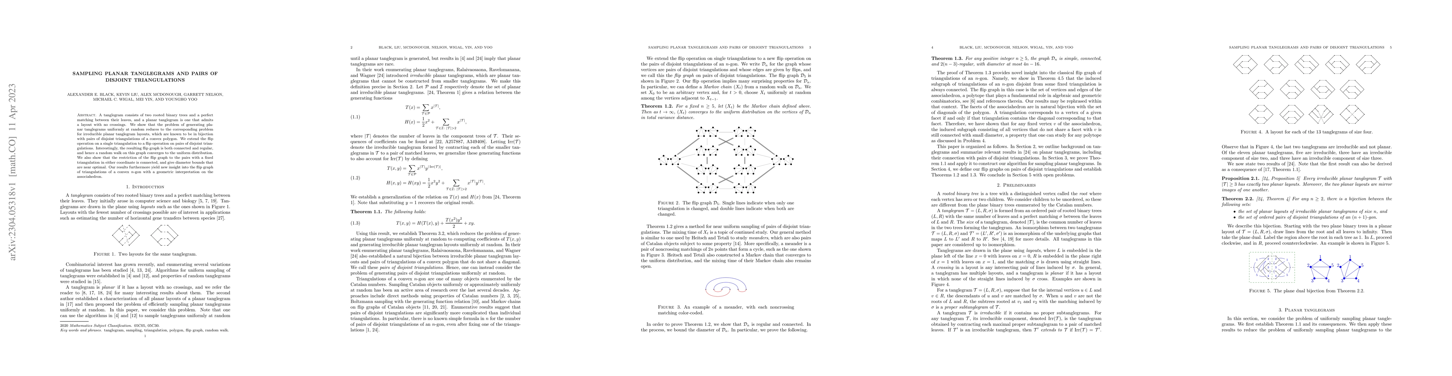 Thumbnail for Sampling planar tanglegrams and pairs of disjoint triangulations