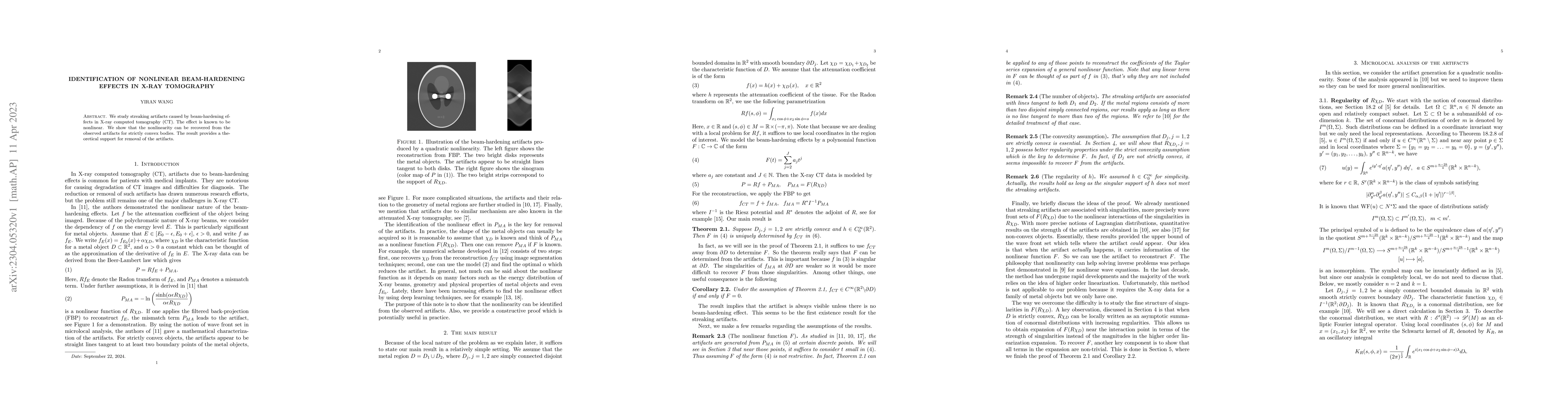 Thumbnail for Identification of nonlinear beam-hardening effects in X-ray tomography